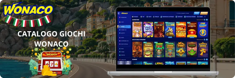 Catalogo giochi di Wonaco Casino