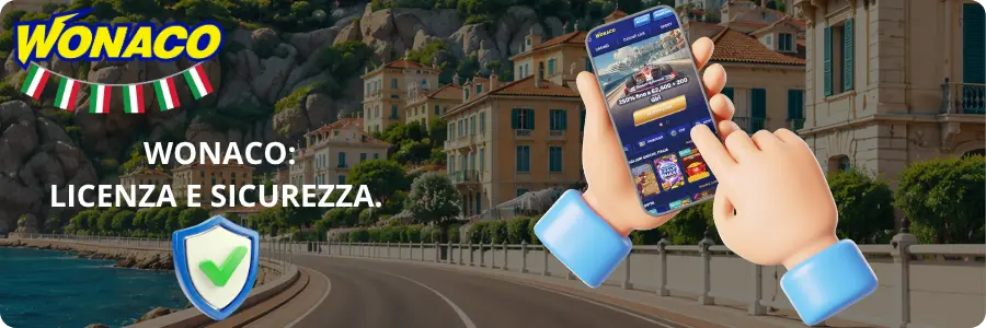 Licenza e sicurezza di Wonaco Casino