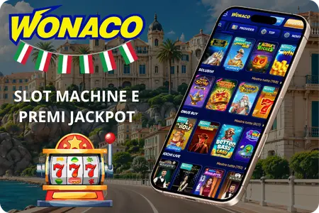 Slot machine e vincite jackpot Wonaco